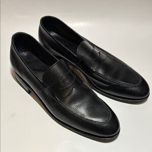 Men's  Meermin penny Black Leather Loafers size 8.5